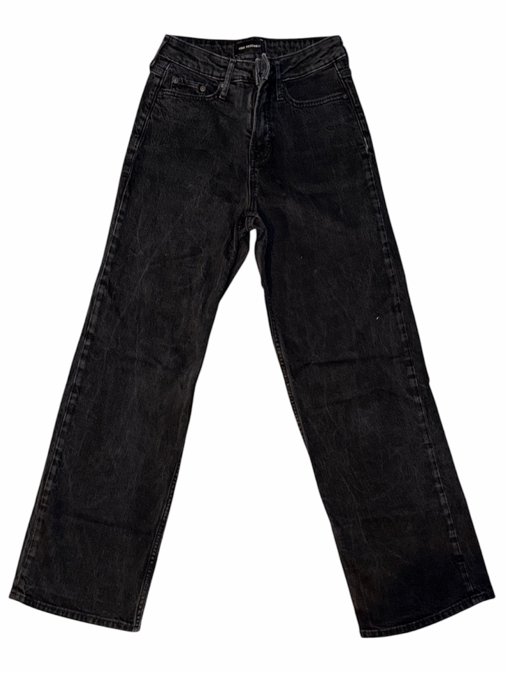 High-Rise Black Women's Jeans — Classic Straight Leg